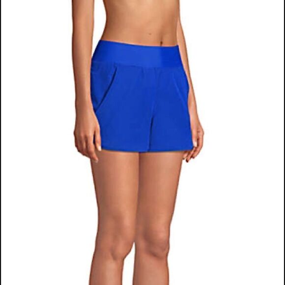 Land’s End 5” quick dry swim cover up with NO panty 8P cobalt - Picture 3 of 4